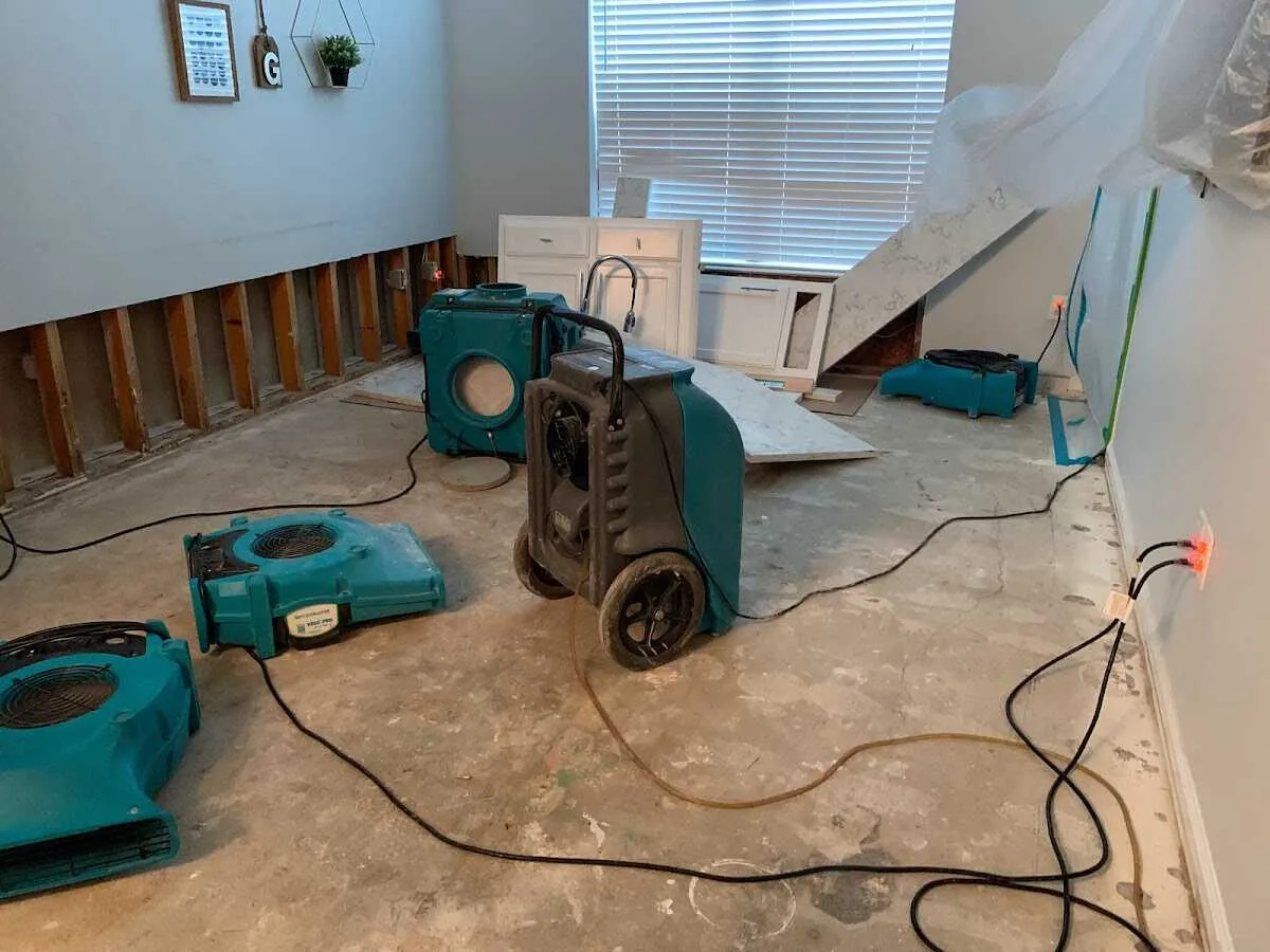 Dehumidifier in flood-cut room for Water Extraction & Removal in San Benito